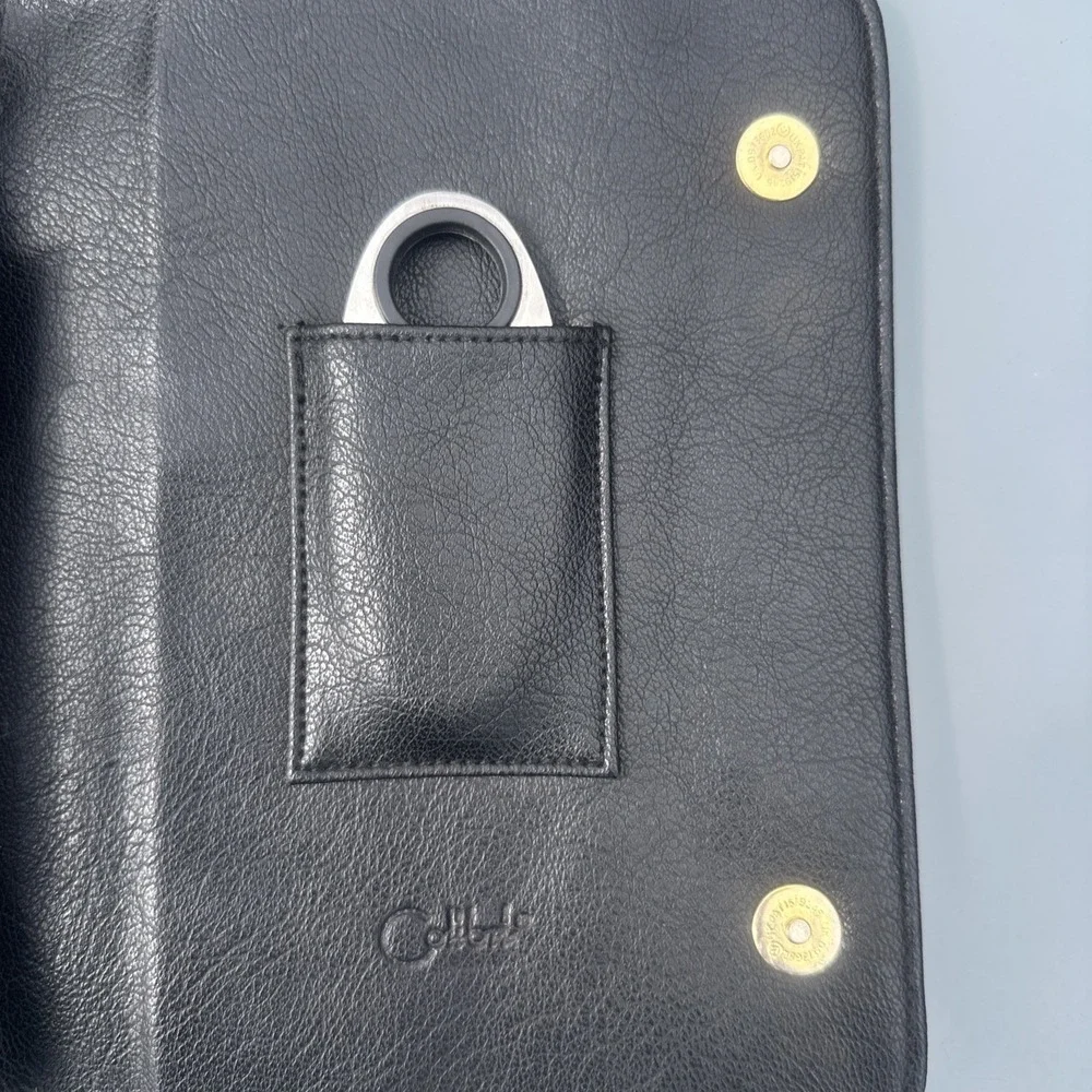 Colibri‎ Leather 4 Cigar Case Holder RARE Spain Black With Original Cutter